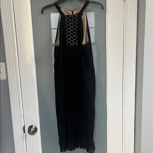 Laundry By Shelli Segal Black and Cream Midi Dress